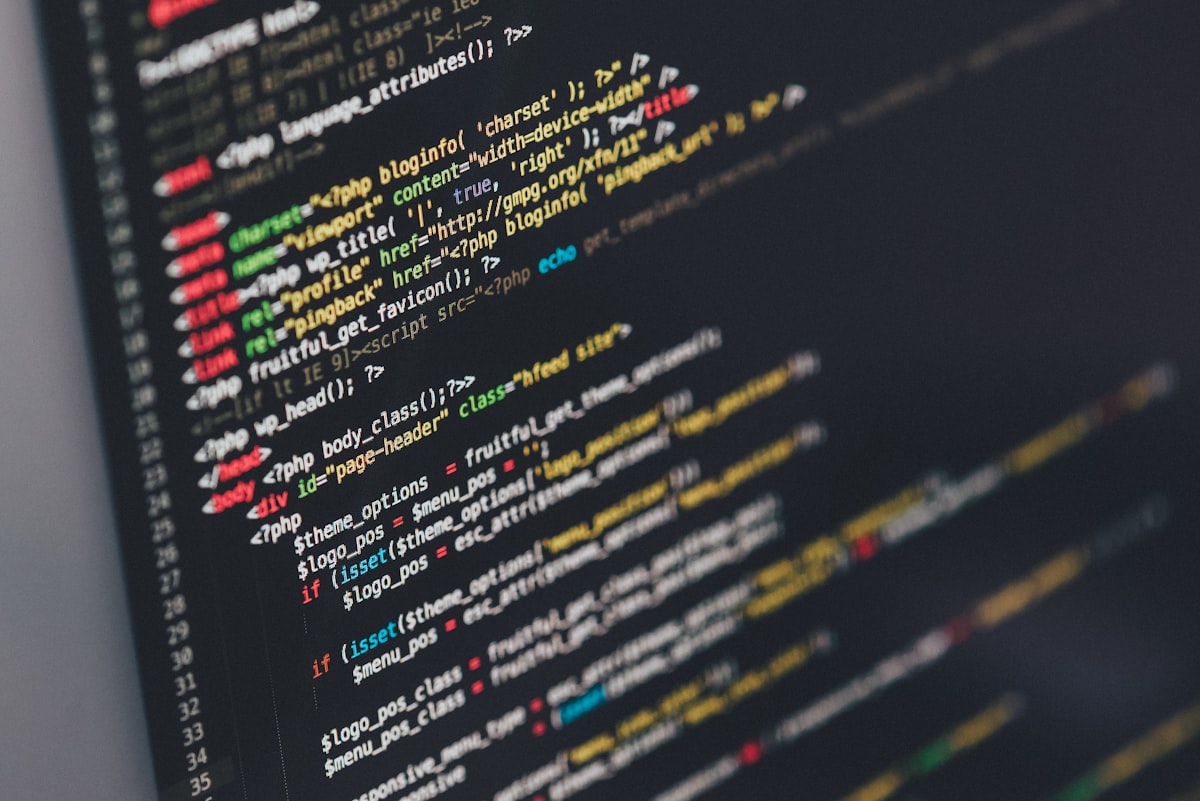 Monitor mit Programmiercode