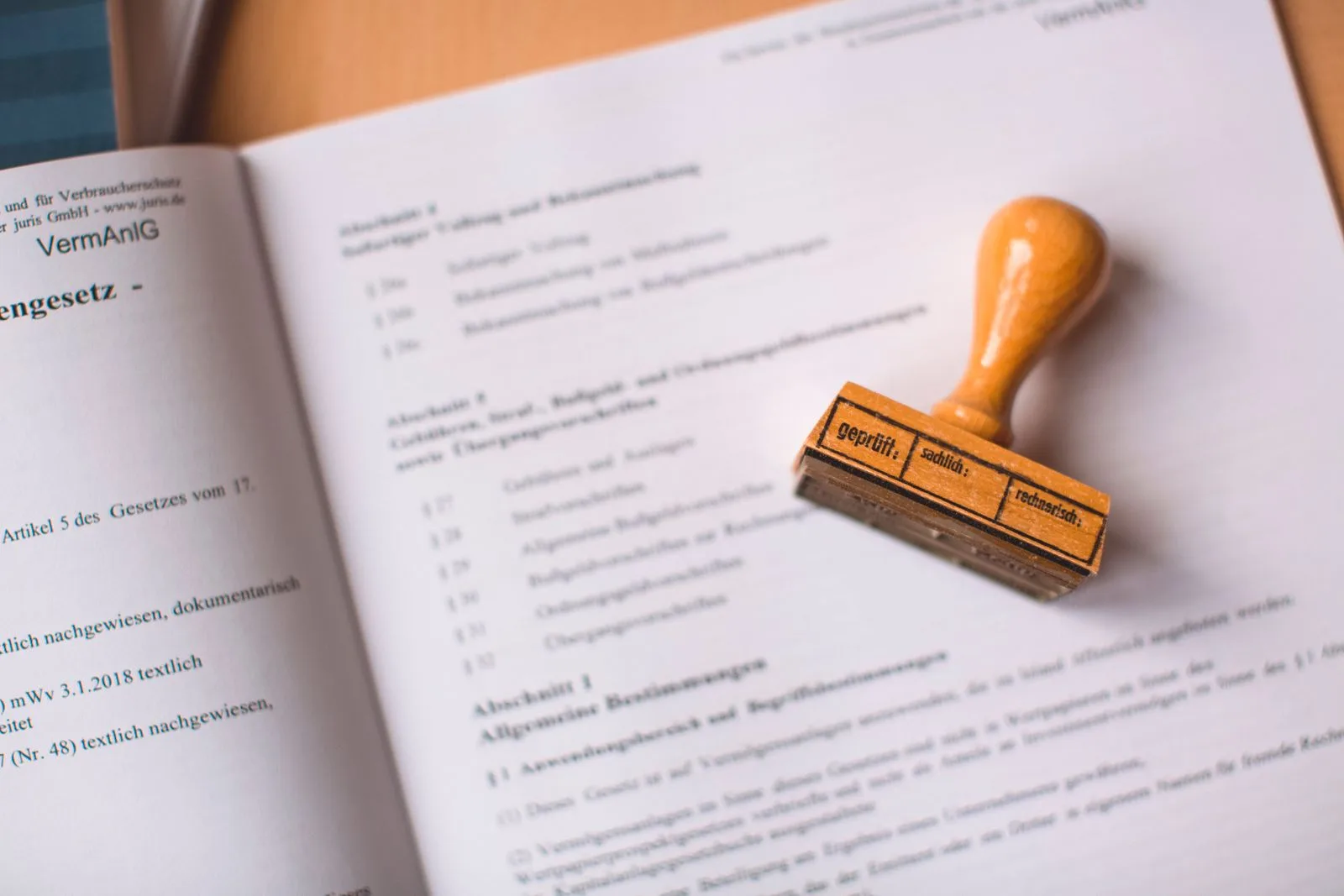 Stempel auf einem amtlichen Dokument