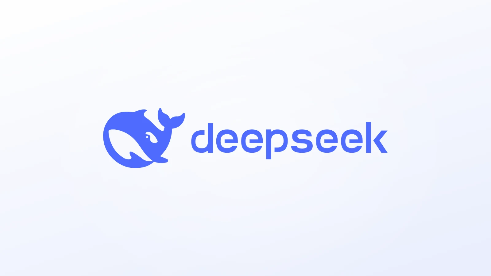 Logo von DeepSeek: blauer Wal neben dem Schriftzug deepseek