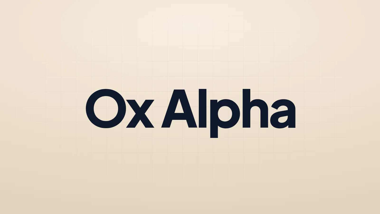 Grafik mit dem Schriftzug Ox Alpha und einem stilisierten Ochsenkopf mit Alpha-Zeichen auf beigem Hintergrund